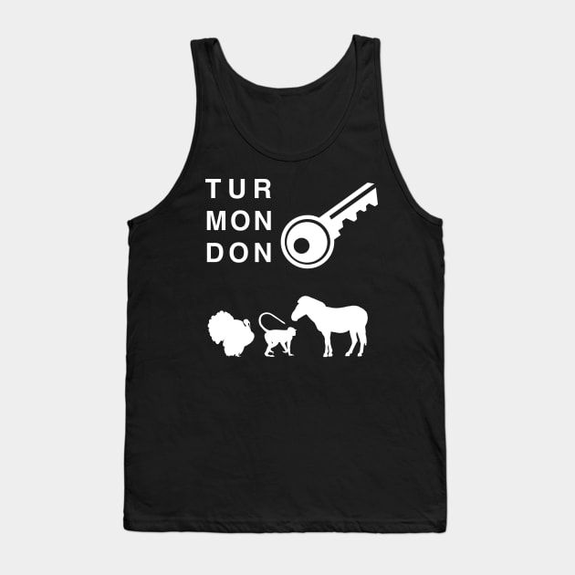 Turkey Monkey Donkey - Key Animals Tank Top by Kangavark